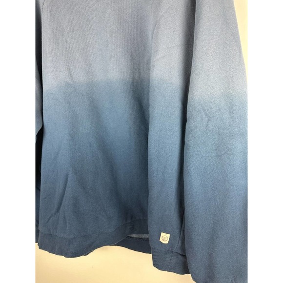 Marine Layer Dip Dye Raglan Sweathshirt Ombre Blue Crew Men's Size XL H14195 - Picture 4 of 11